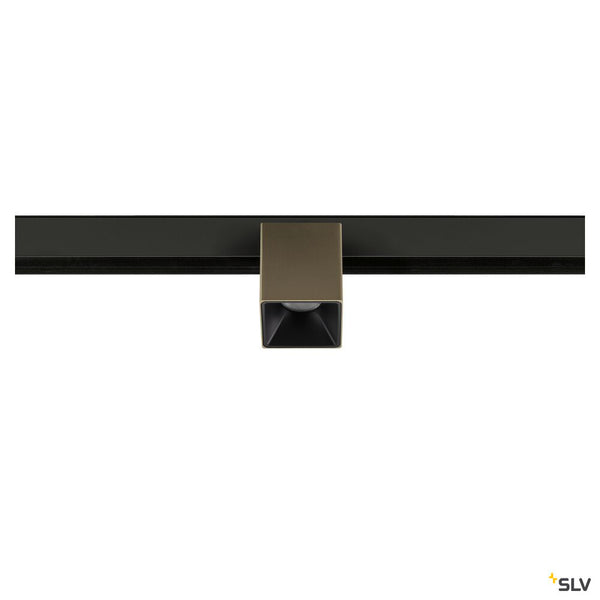 SLV FIX-IT!, 48V, DALI, Square, Surface mounted track, Spot, 2000-3000K, 7.4 W, 36°, Bronze/Black 1008992