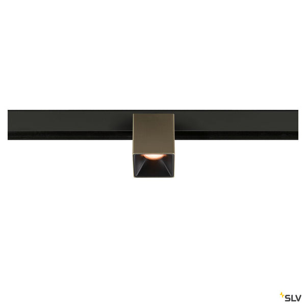 SLV FIX-IT!, 48V, DALI, Square, Surface mounted track, Spot, 2000-3000K, 7.4 W, 36°, Bronze/Black 1008992