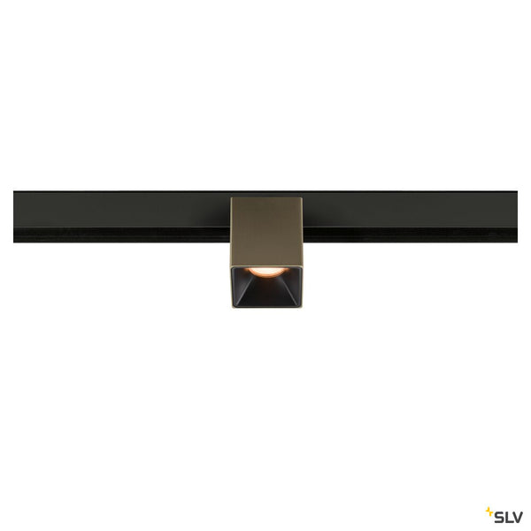 SLV FIX-IT!, 48V, DALI, Square, Surface mounted track, Spot, 2000-3000K, 7.4 W, 36°, Bronze/Black 1008992