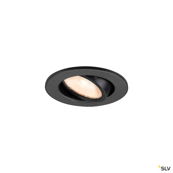 SLV NEW TRIA® 45, DL, Round, Recessed ceiling light, 2700 K, 24°, Black 1009003