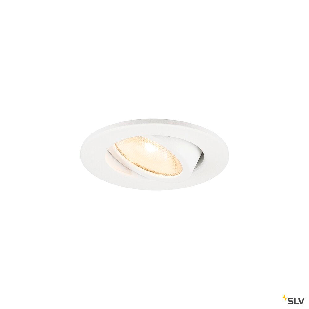 SLV NEW TRIA® 45, DL, Round, Recessed ceiling light, 3000 K, 24°, White 1009004
