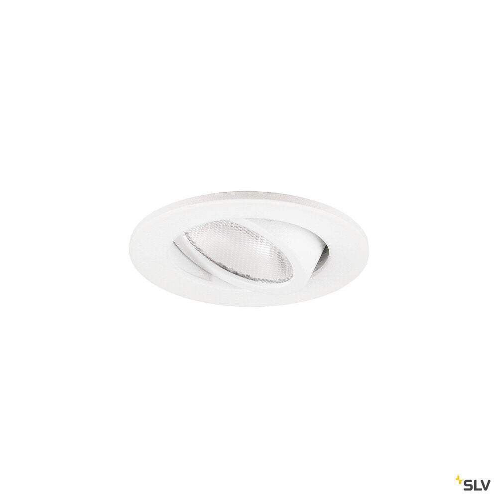SLV NEW TRIA® 45, DL, Round, Recessed ceiling light, 3000 K, 24°, White 1009004
