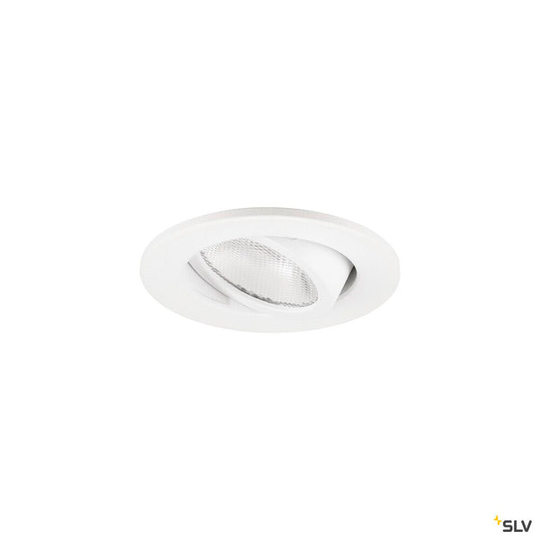 SLV NEW TRIA® 45, DL, Round, Recessed ceiling light, 3000 K, 24°, White 1009004