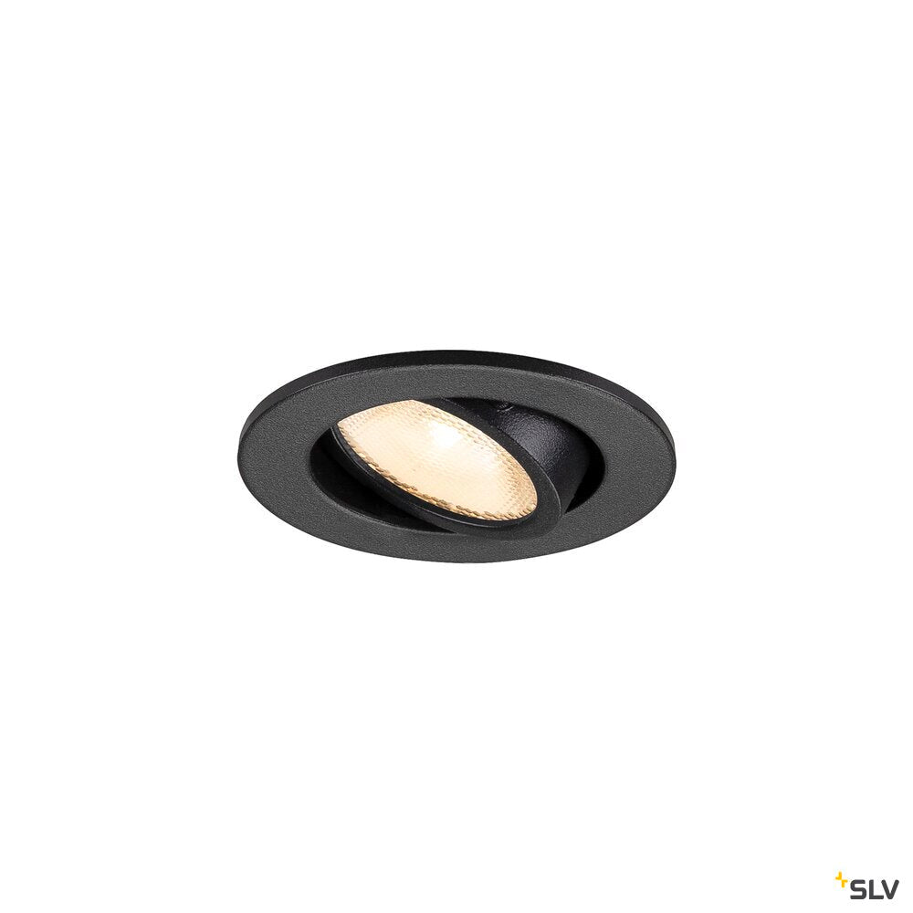 SLV NEW TRIA® 45, DL, Round, Recessed ceiling light, 3000 K, 24°, Black 1009005