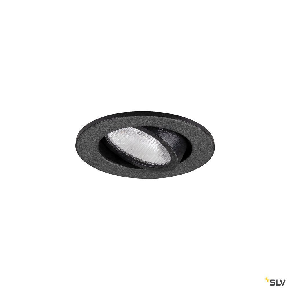 SLV NEW TRIA® 45, DL, Round, Recessed ceiling light, 3000 K, 24°, Black 1009005