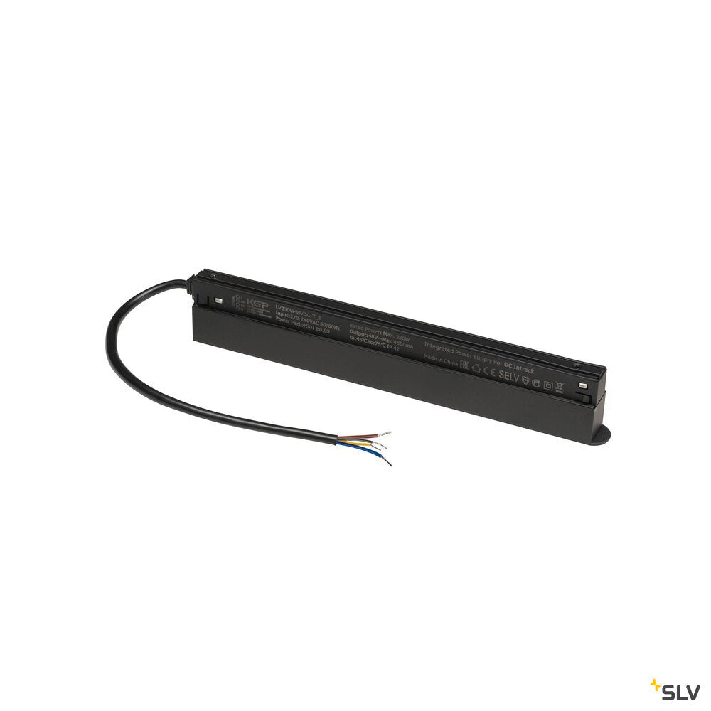 SLV 48V SYSTEM, Intrack LED driver, 48VDC, 250 W, Incl. 300 cm connection cable for 220-240VAC and DALI through-wiring, Black 1009012
