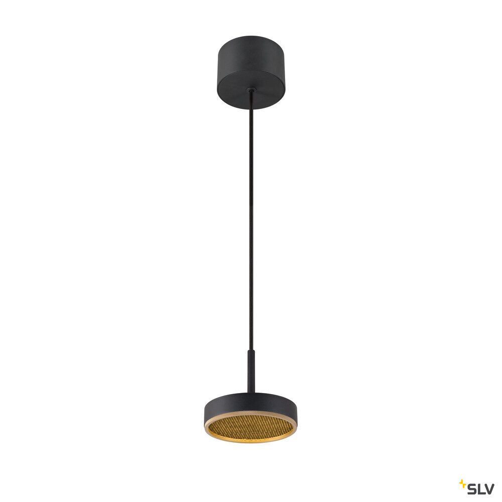 SLV GRIP! FLAT, pendant light, PHASE, 2700/3000 K, black / gold 1009014