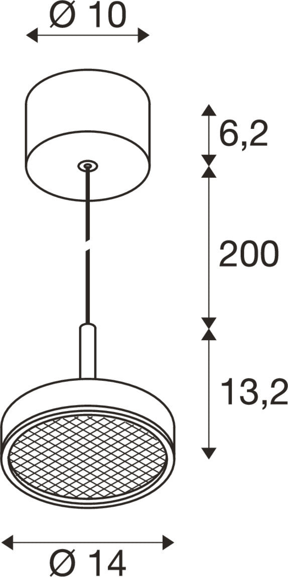 SLV GRIP! FLAT, pendant light, PHASE, 2700/3000 K, white / black 1009015