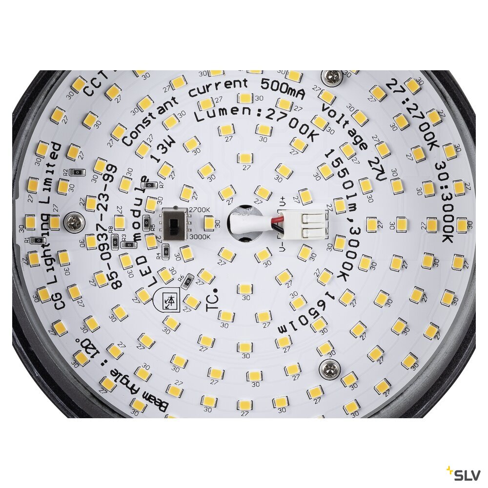 SLV GRIP! FLAT, 48V spot, DALI, round, 2700/3000 K, 14.5 W, black / gold 1009016
