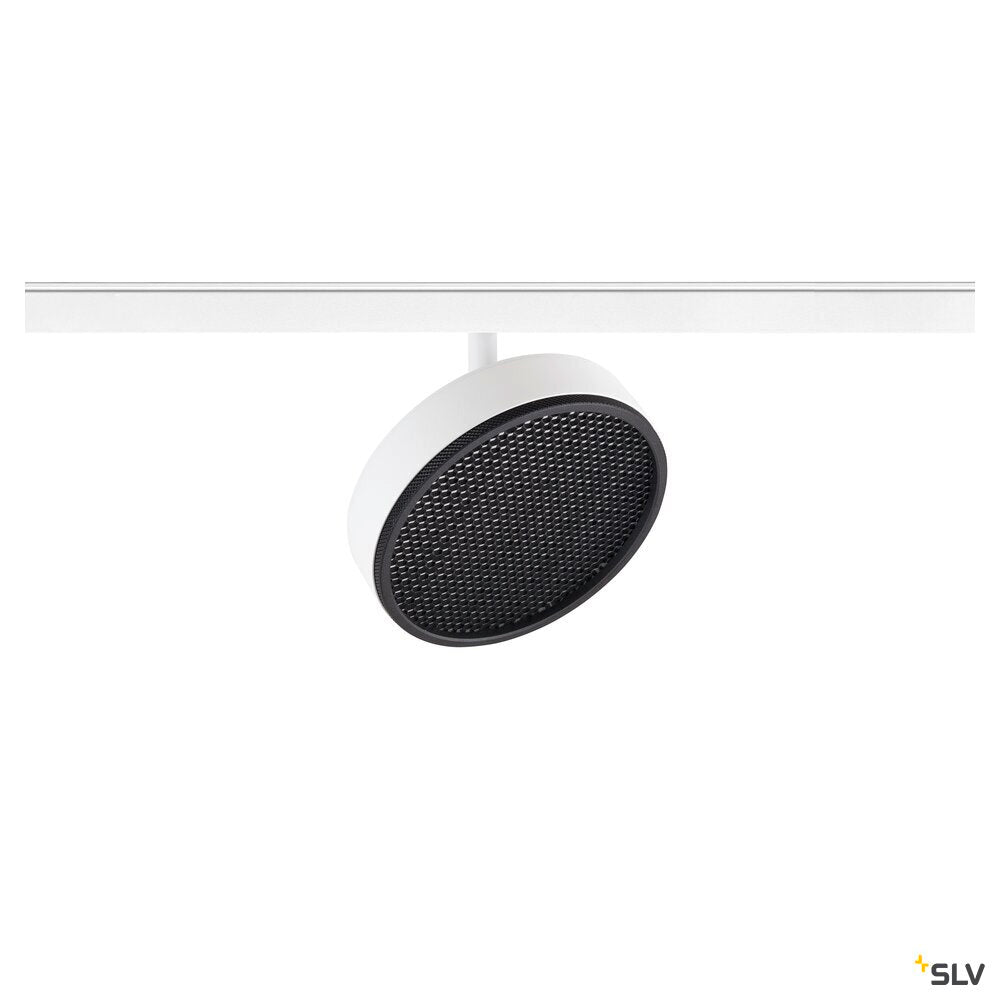 SLV GRIP! FLAT, 48V spot, DALI, round, 2700/3000 K, 14.5 W, white / black 1009017