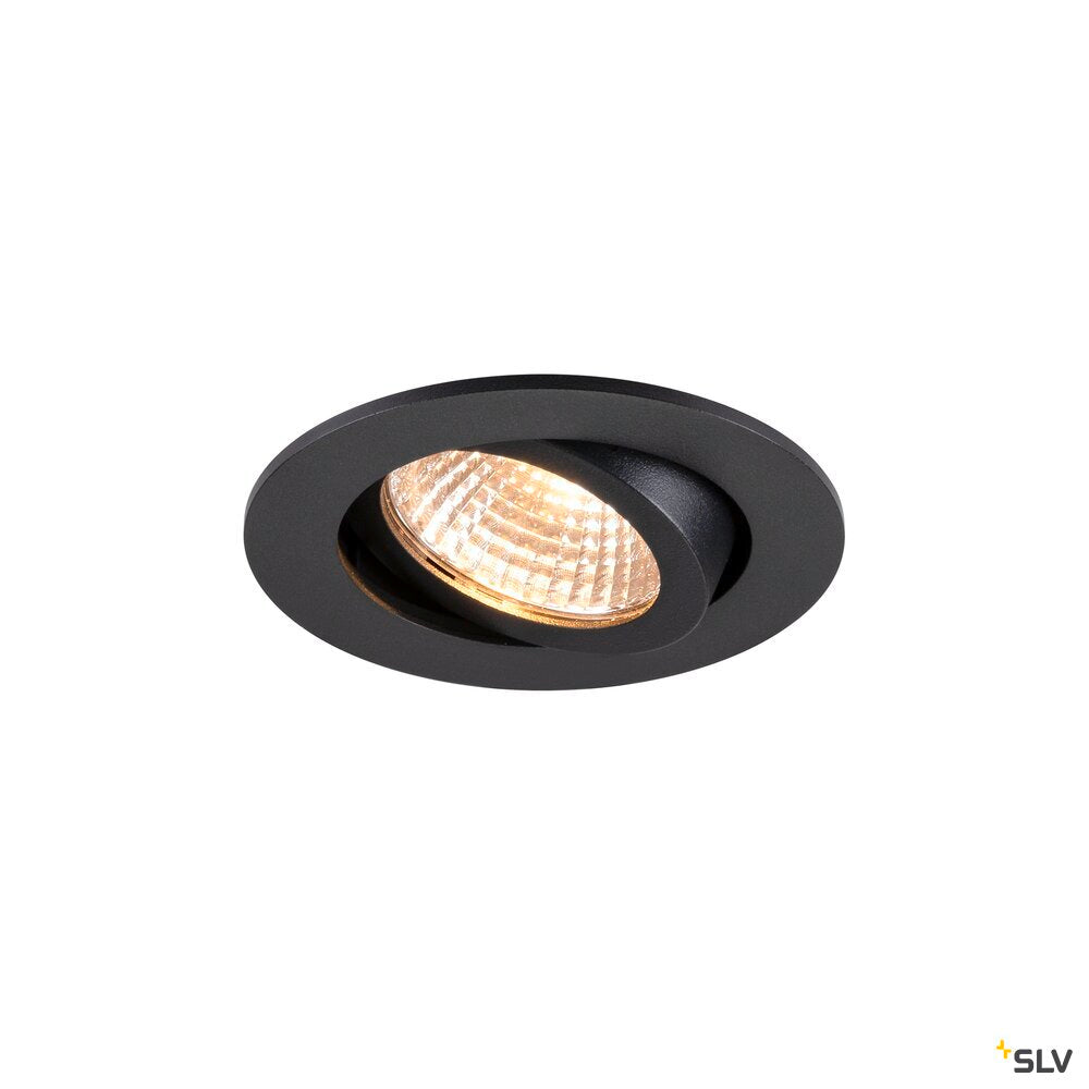 SLV NEW TRIA® 68, recessed ceiling light, PHASE, AIRTIGHT, round, 2700 K, 7.5 W, black 1009021