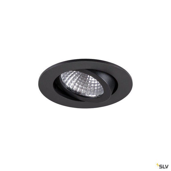 SLV NEW TRIA® 68, recessed ceiling light, PHASE, AIRTIGHT, round, 2700 K, 7.5 W, black 1009021