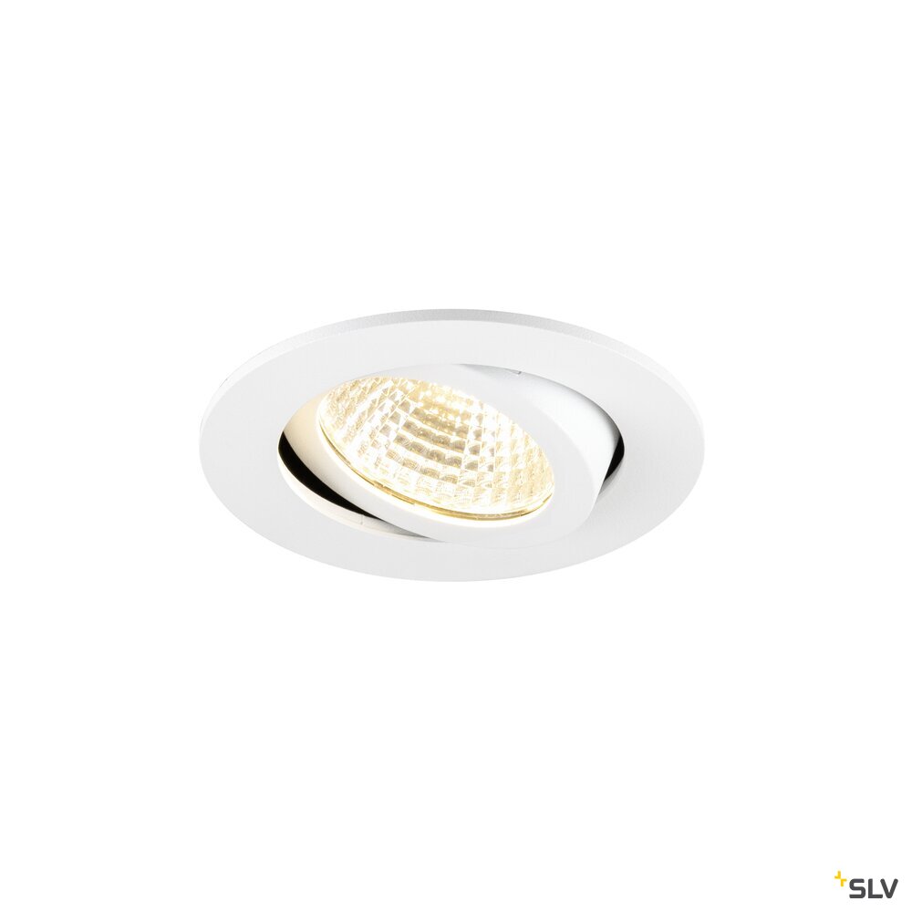SLV NEW TRIA® 68, recessed ceiling light, PHASE, AIRTIGHT, round, 3000 K, 7.5 W, white 1009022