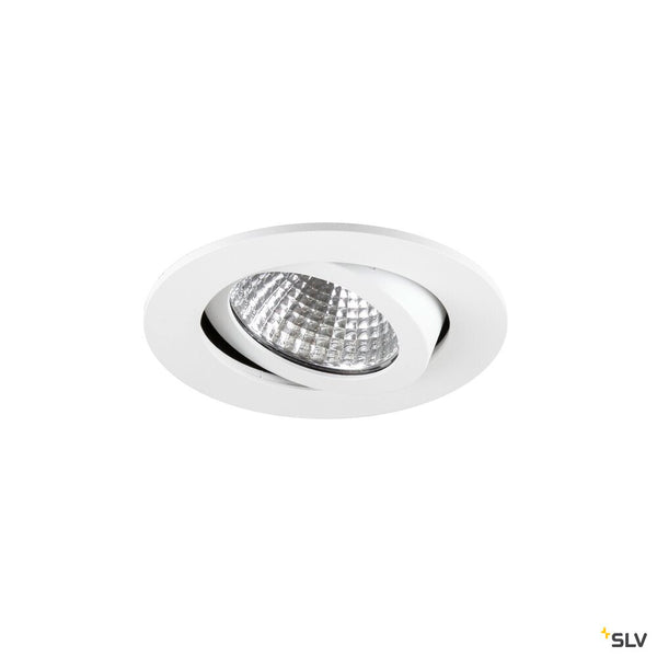 SLV NEW TRIA® 68, recessed ceiling light, PHASE, AIRTIGHT, round, 3000 K, 7.5 W, white 1009022