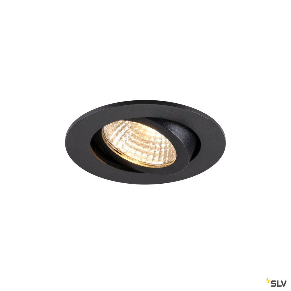 SLV NEW TRIA® 68, recessed ceiling light, PHASE, AIRTIGHT, round, 3000 K, 7.5 W, black 1009023
