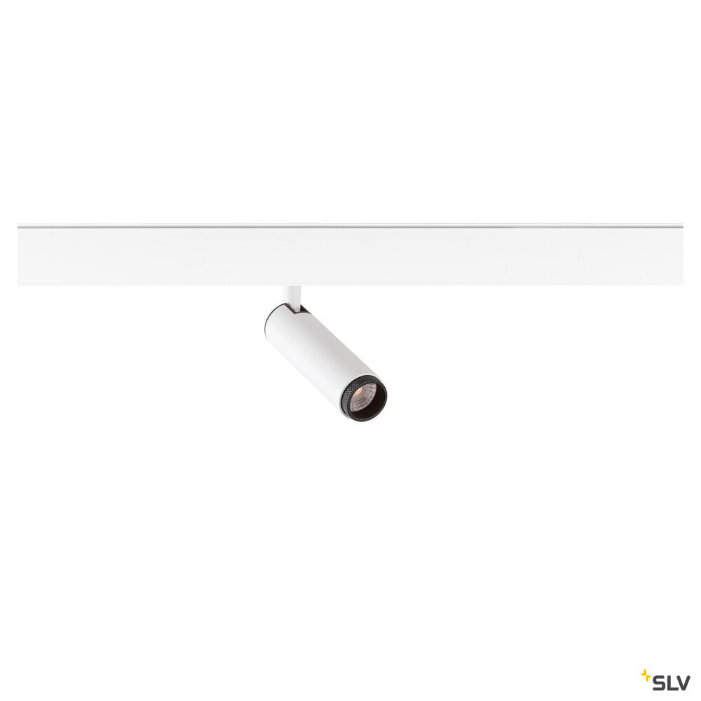 SLV GRIP! S, 48V spot, deep & recessed track, cylindrical, 3000K, 9.8 Watt, DALI, 29°, white / black 1009025