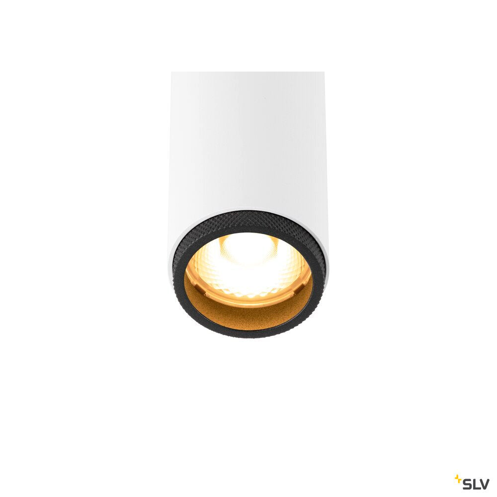 SLV GRIP! S, 48V spot, deep & recessed track, cylindrical, 3000K, 9.8 Watt, DALI, 29°, white / black 1009025