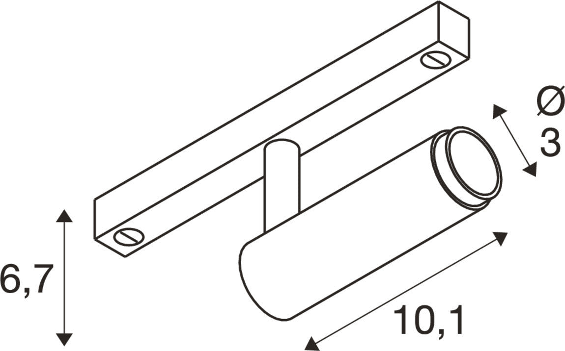 SLV GRIP! S, 48V spot, deep & recessed track, cylindrical, 2000-3000K, 9.8 Watt, DALI, Dim-to-Warm, 29°, black / gold 1009033