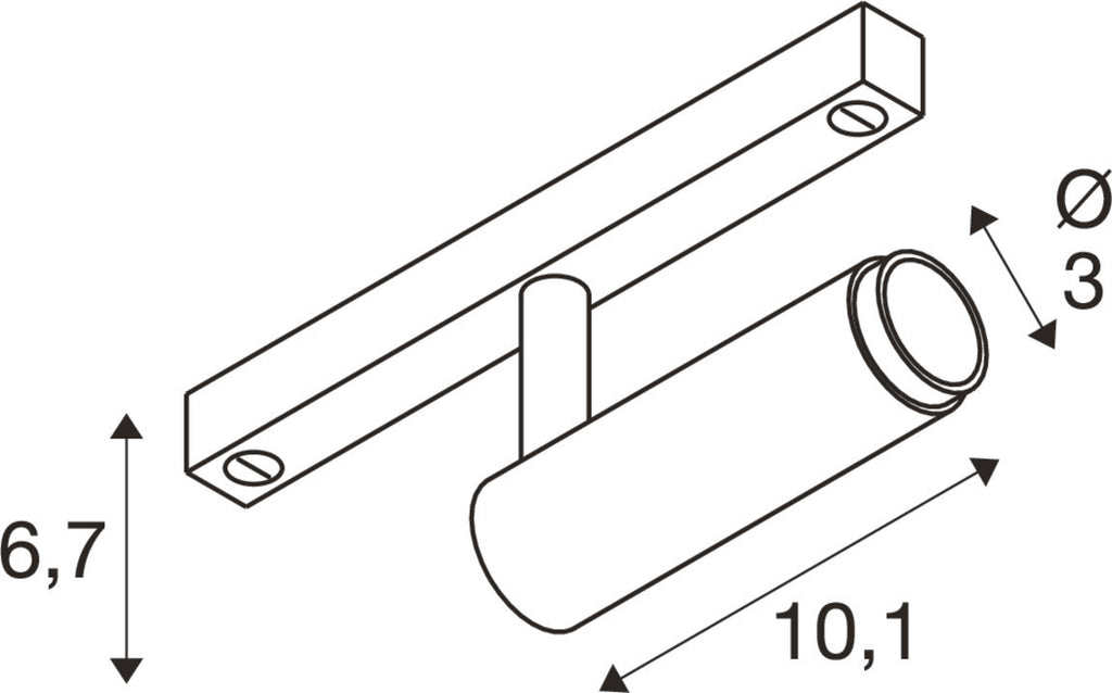 SLV GRIP! S, 48V spot, deep & recessed track, cylindrical, 2000-3000K, 9.8 Watt, DALI, Dim-to-Warm, 29°, bronze / black 1009034