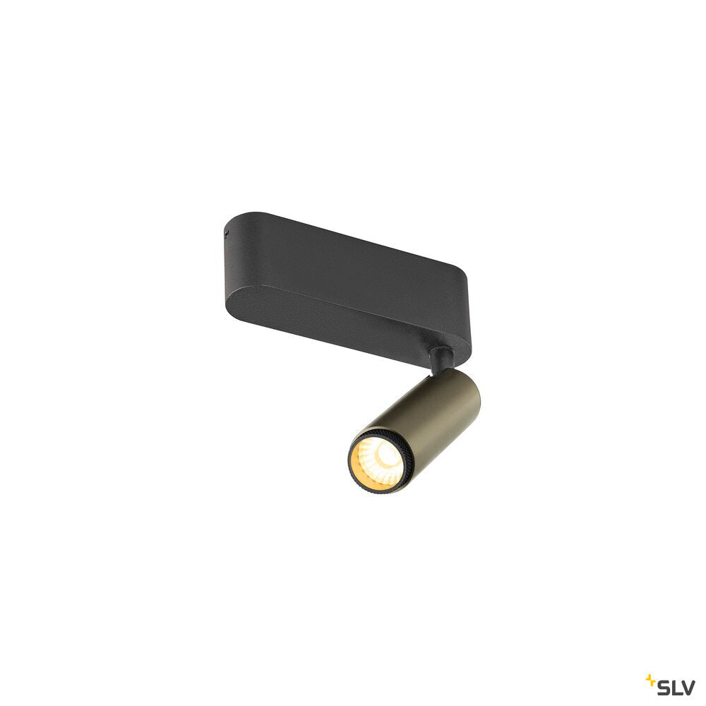 SLV GRIP! S, Ceiling-mounted light, single, PHASE, 3000K, 11W, 29°, bronze / black 1009041