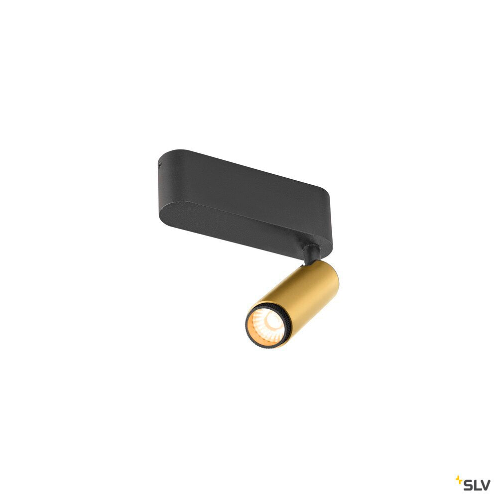 SLV GRIP! S, Ceiling-mounted light, single, PHASE, 2700K, 11W, 29°, gold / black 1009042