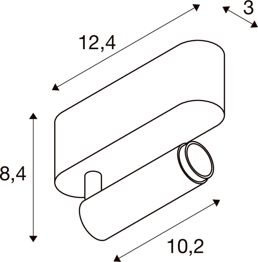 SLV GRIP! S, Ceiling-mounted light, single, PHASE, 2700K, 11W, 29°, gold / black 1009042
