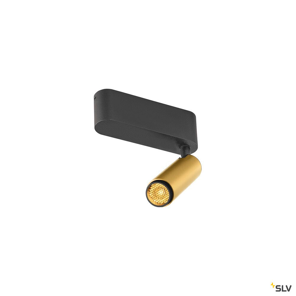 SLV GRIP! S, Ceiling-mounted light, single, PHASE, 3000K, 11W, 29°, gold / black 1009043
