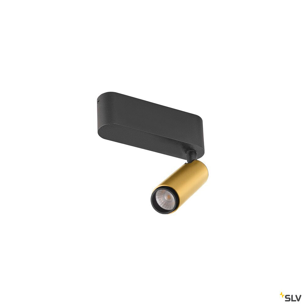 SLV GRIP! S, Ceiling-mounted light, single, PHASE, 3000K, 11W, 29°, gold / black 1009043