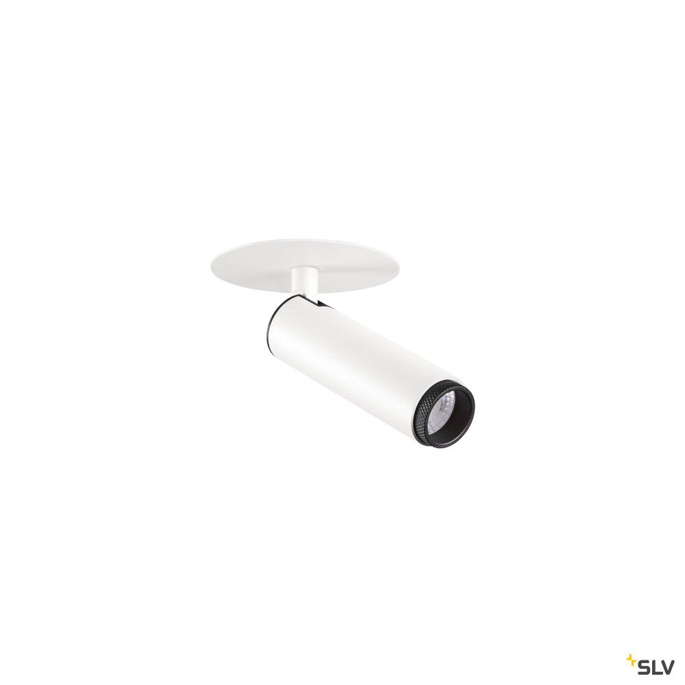 SLV GRIP! S, Ceiling-mounted light, PHASE, 2700 K, 29°, IP20, cylindrical, white / black 1009052