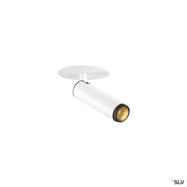SLV GRIP! S, Recessed ceiling light, PHASE, 3000 K, 29°, IP20, cylindrical, white / black 1009053