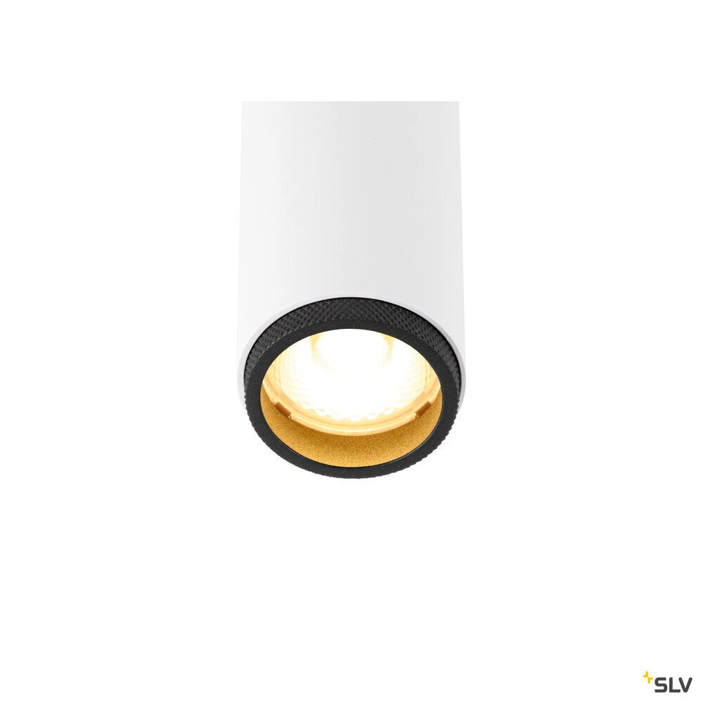 SLV GRIP! S, Recessed ceiling light, PHASE, 3000 K, 29°, IP20, cylindrical, white / black 1009053