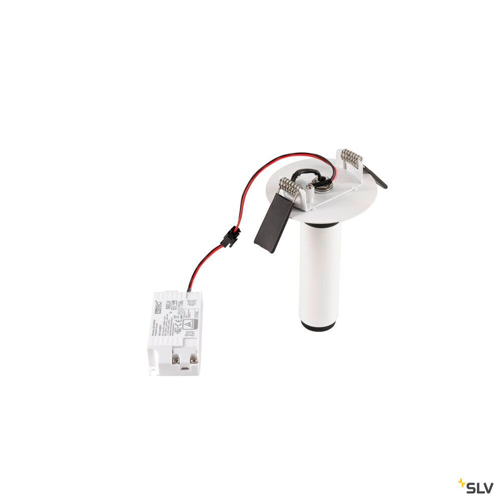 SLV GRIP! S, Recessed ceiling light, PHASE, 3000 K, 29°, IP20, cylindrical, white / black 1009053