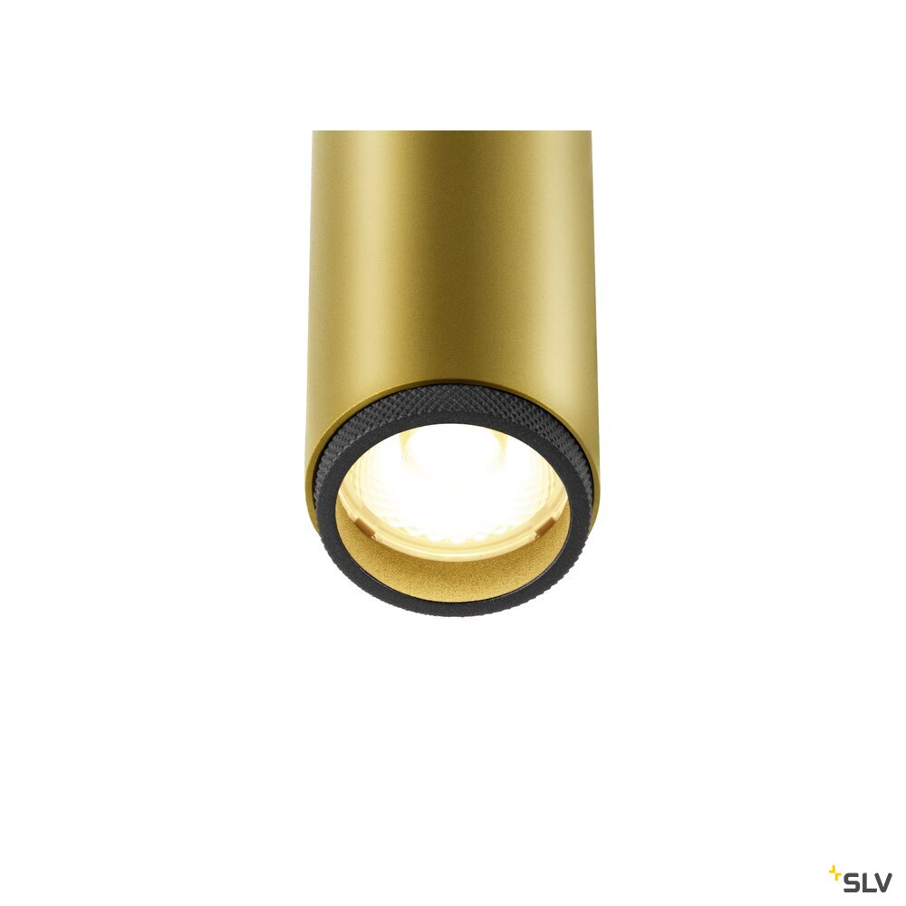 SLV GRIP! S, Recessed ceiling light, PHASE, 3000 K, 29°, IP20, cylindrical, gold / black 1009059