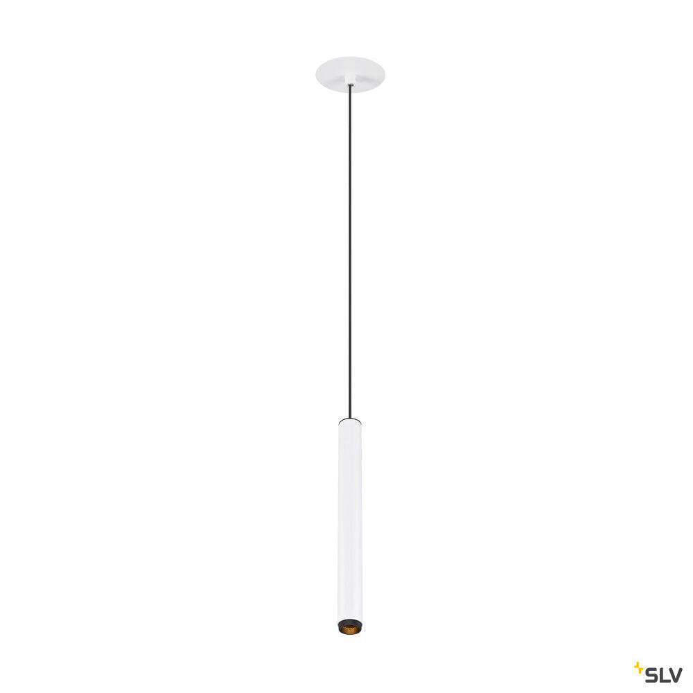 SLV GRIP! S, Pendant light, PHASE, pendant length 200 cm, 3000 K, 29°, white / black 1009061