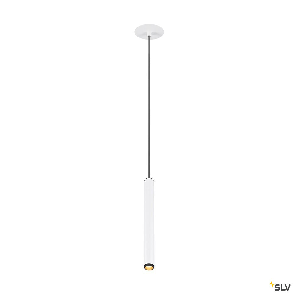 SLV GRIP! S, Pendant light, PHASE, pendant length 200 cm, 3000 K, 29°, white / black 1009061