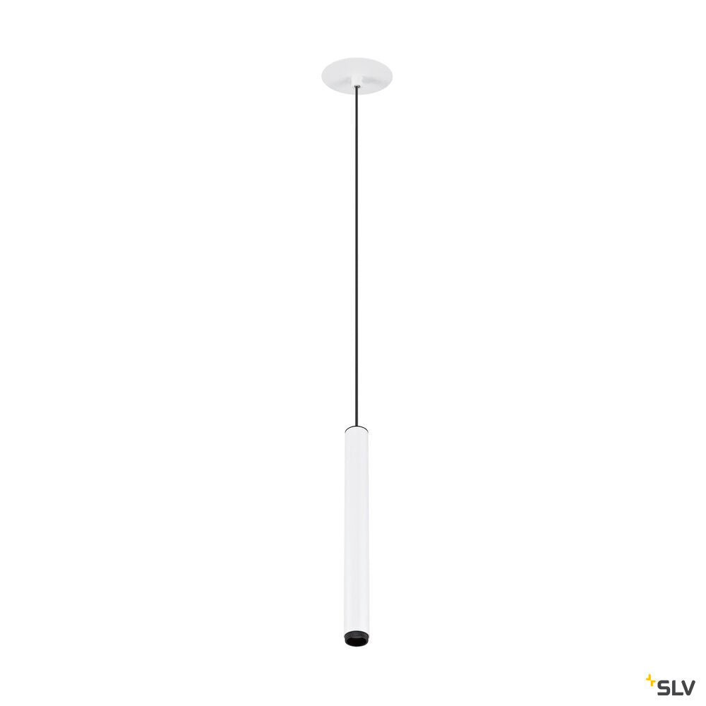 SLV GRIP! S, Pendant light, PHASE, pendant length 200 cm, 3000 K, 29°, white / black 1009061