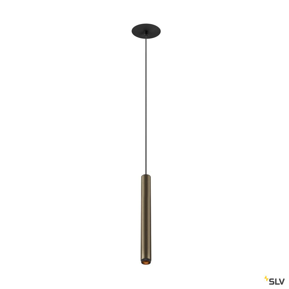 SLV GRIP! S, Pendant light, PHASE, pendant length 200 cm, 2700 K, 29°, bronze / black 1009064