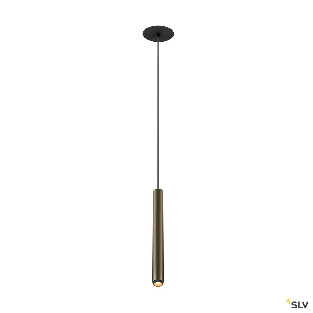 SLV GRIP! S, Pendant light, PHASE, pendant length 200 cm, 3000 K, 29°, bronze / black 1009065