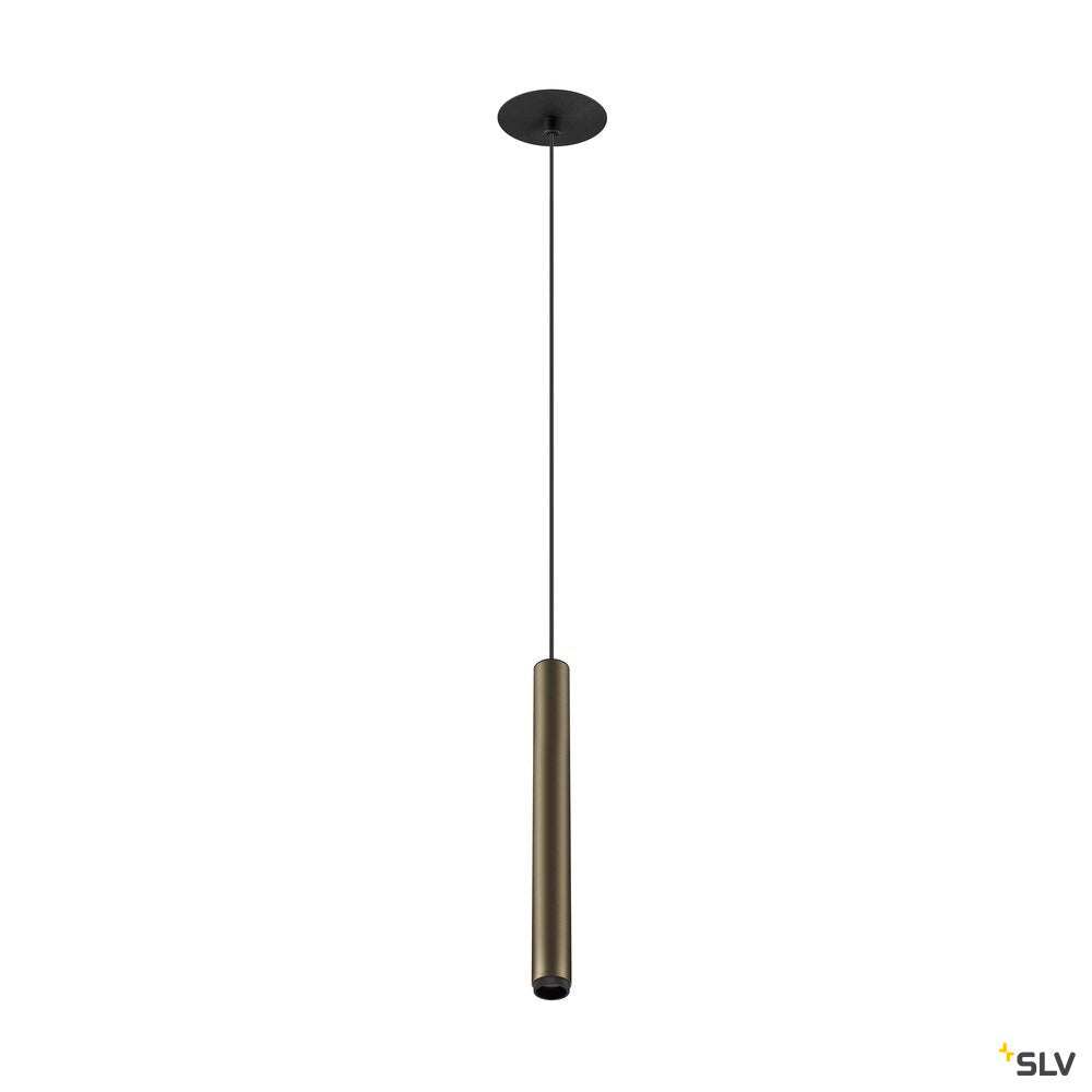 SLV GRIP! S, Pendant light, PHASE, pendant length 200 cm, 3000 K, 29°, bronze / black 1009065