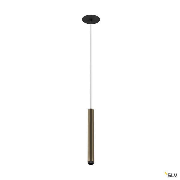 SLV GRIP! S, Pendant light, PHASE, pendant length 200 cm, 3000 K, 29°, bronze / black 1009065
