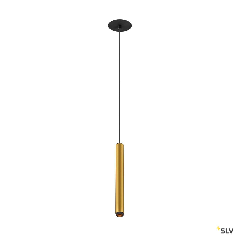 SLV GRIP! S, Pendant light, PHASE, pendant length 200 cm, 2700 K, 29°, gold / black 1009066