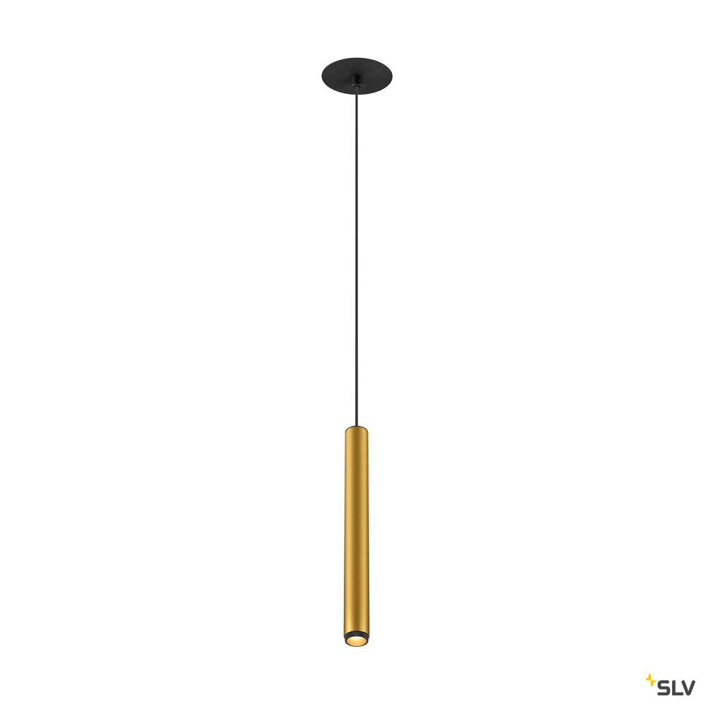 SLV GRIP! S, Pendant light, PHASE, pendant length 200 cm, 3000 K, 29°, gold / black 1009067