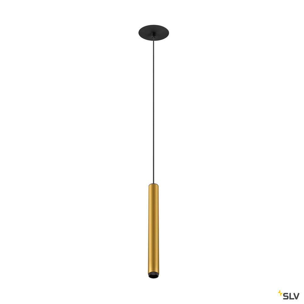 SLV GRIP! S, Pendant light, PHASE, pendant length 200 cm, 3000 K, 29°, gold / black 1009067