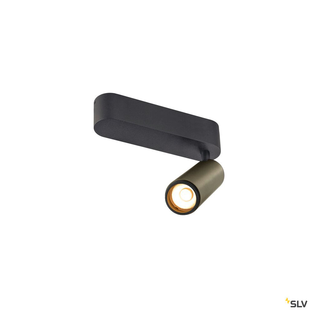 SLV GRIP! M, Ceiling-mounted light, single, PHASE, 3000K, 14W, 42°, bronze / black 1009073