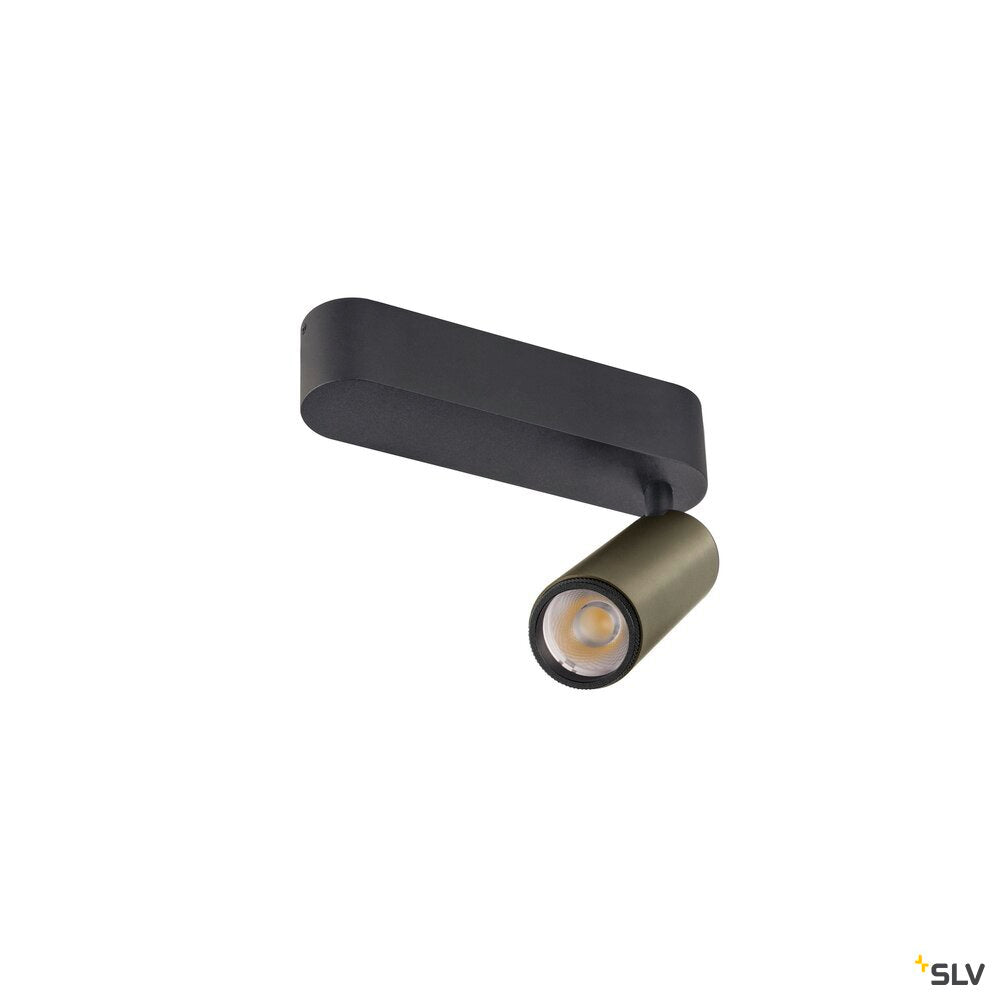 SLV GRIP! M, Ceiling-mounted light, single, PHASE, 3000K, 14W, 42°, bronze / black 1009073
