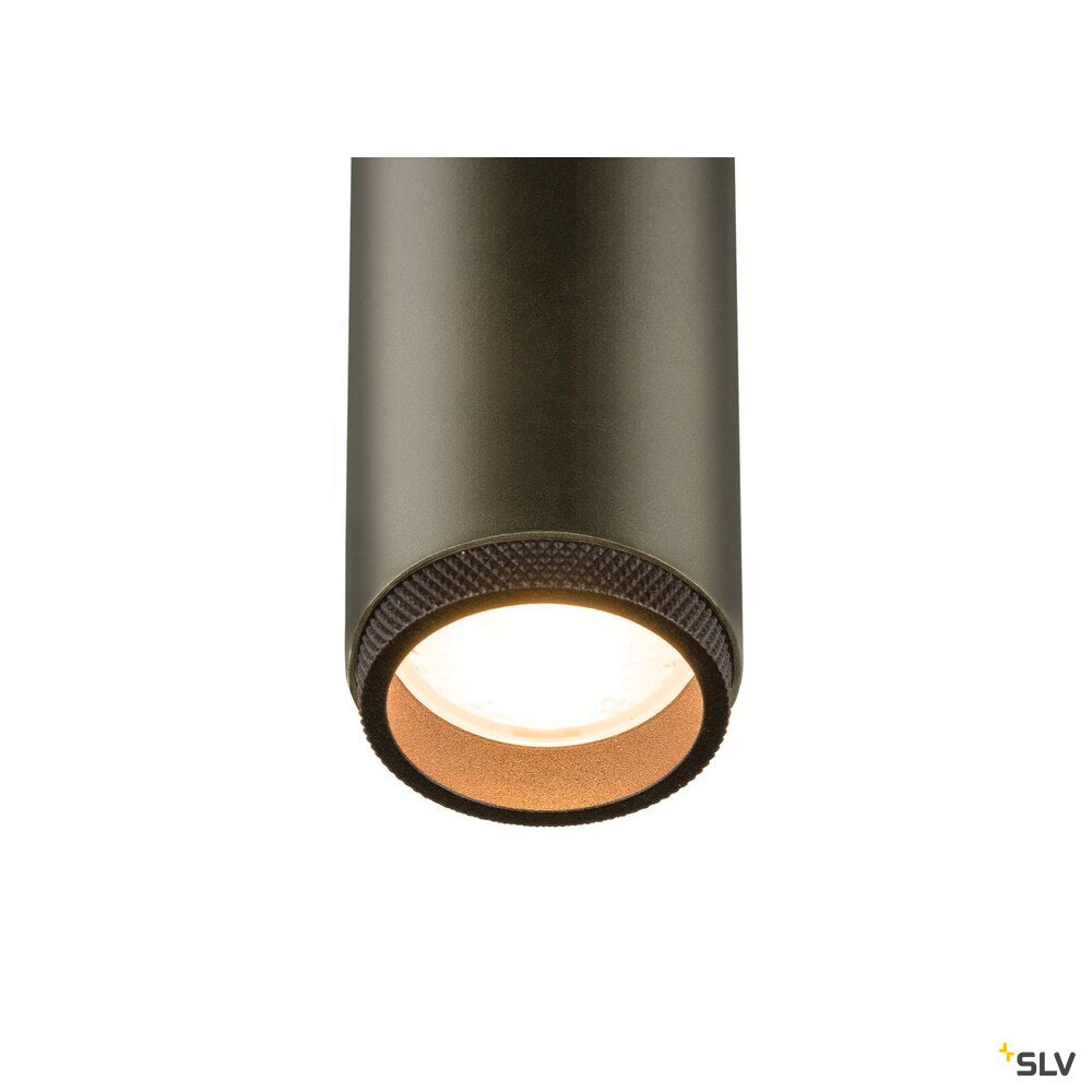 SLV GRIP! M, Ceiling-mounted light, double, PHASE, 2700K, 28W, 42°, bronze / black 1009080