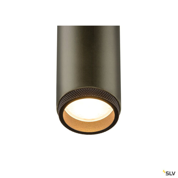 SLV GRIP! M, Ceiling-mounted light, double, PHASE, 3000K, 28W, 42°, bronze / black 1009081