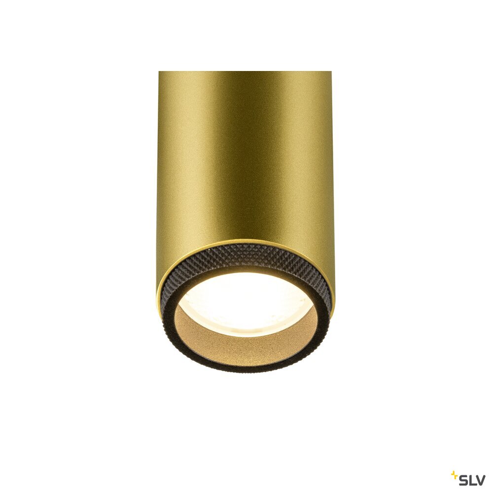 SLV GRIP! M, Ceiling-mounted light, double, PHASE, 3000K, 28W, 42°, gold / black 1009083