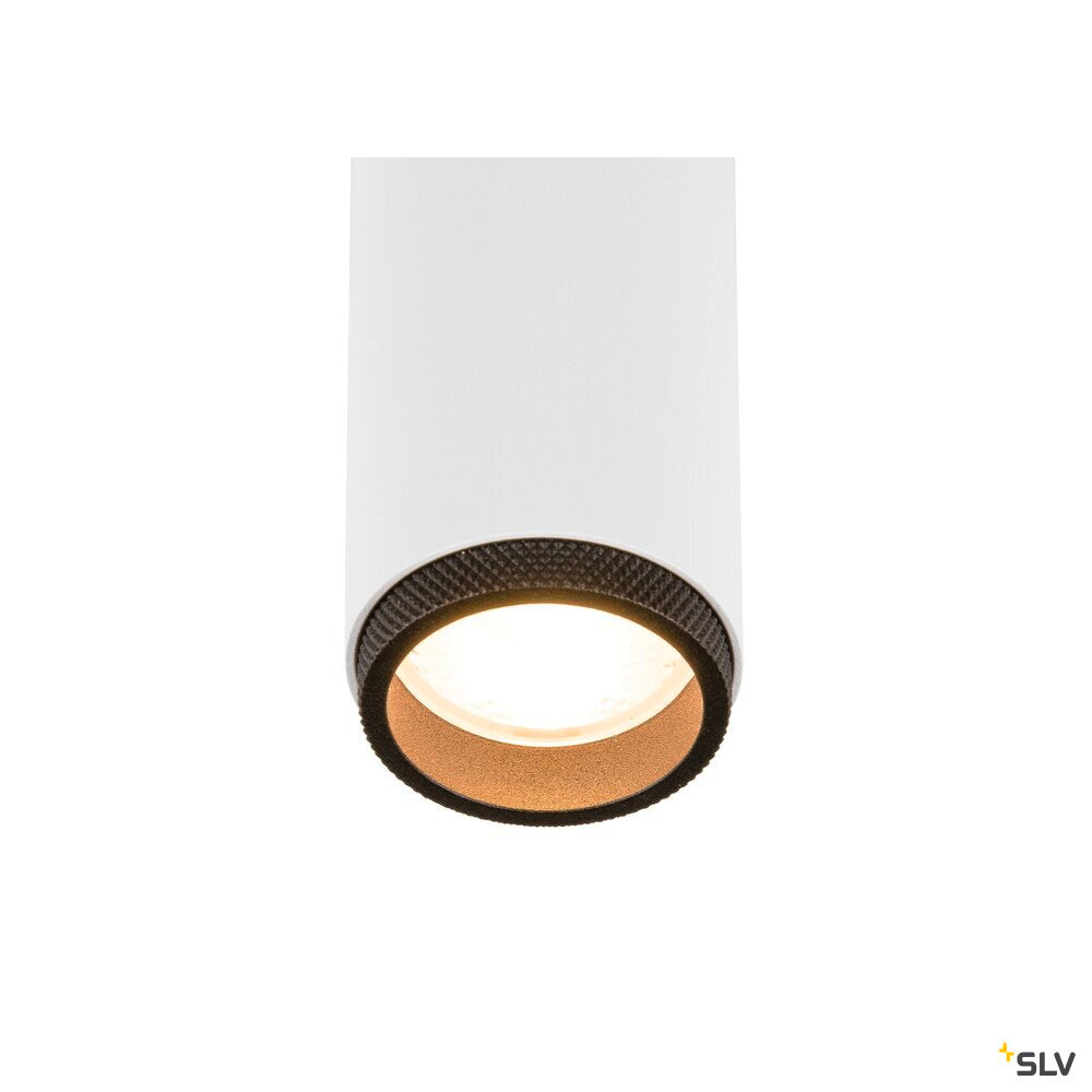 SLV GRIP! M, Recessed ceiling light, PHASE, 2700 K, 42°, IP20, cylindrical, white / black 1009084