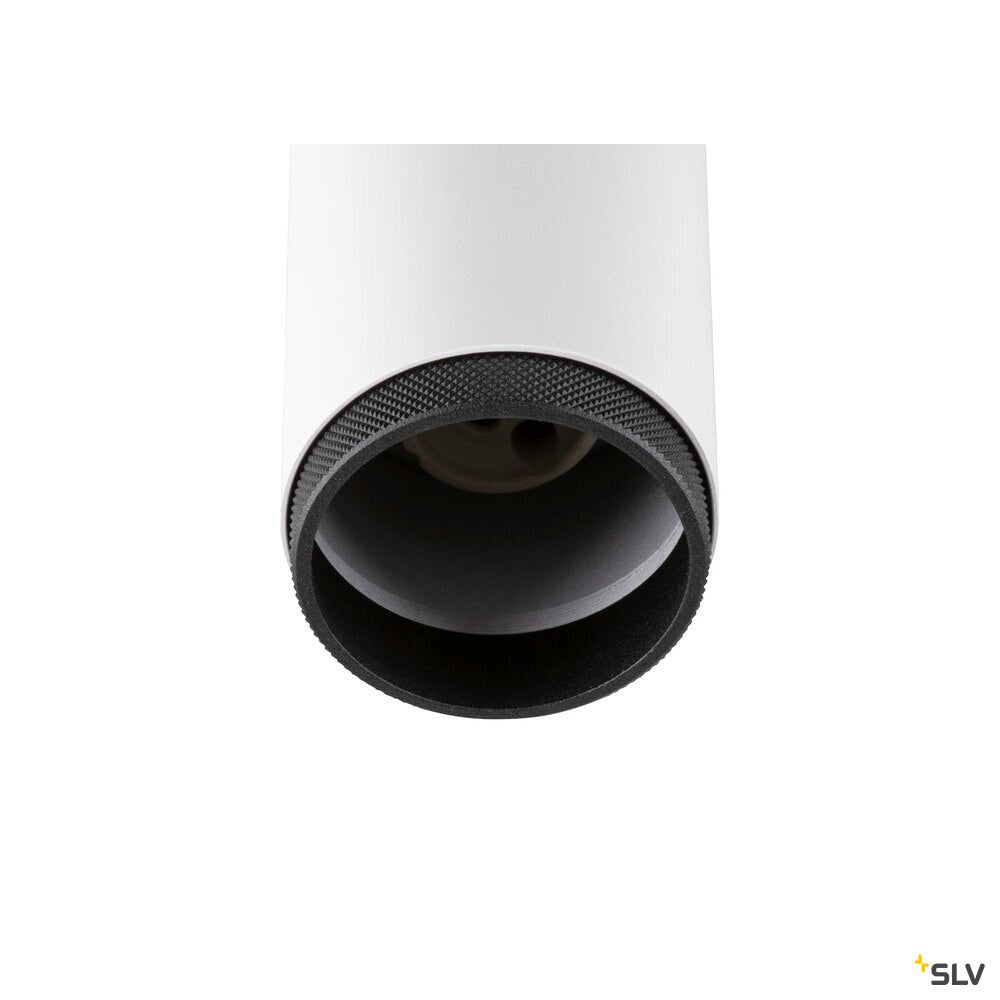 SLV GRIP! L, SPOT CL, single, QPAR51, ceiling-mounted light, cylindrical, 1 x max. 6 W, white / black 1009092